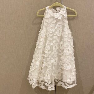 Janie and Jack White Floral Appliqué Halter Dress